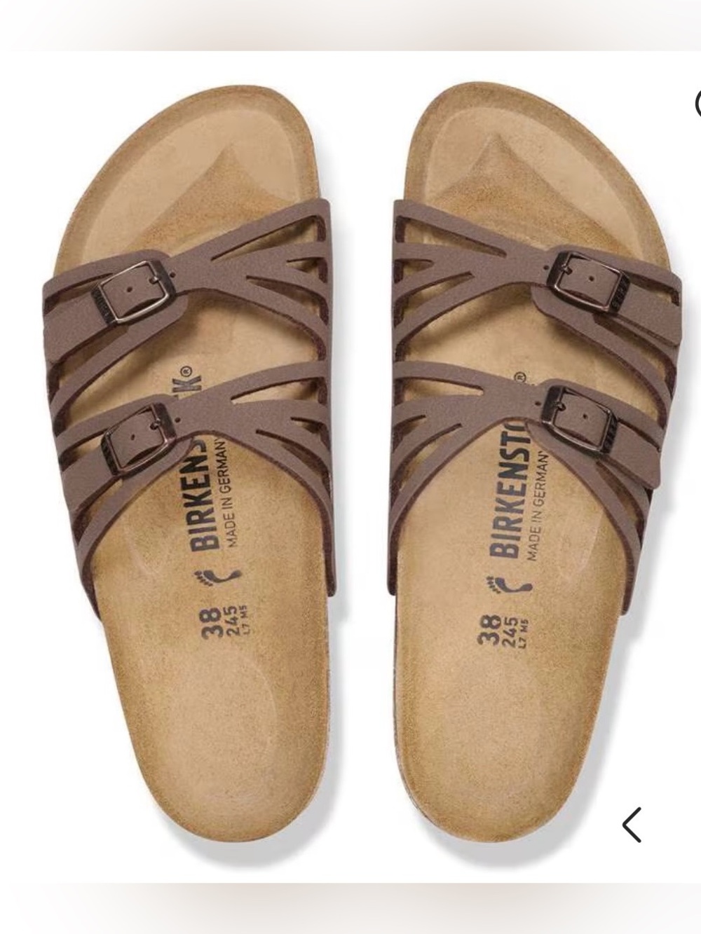 BirkenstockWomen’s  Brown Two-Buckle Sandal size 40 (9)